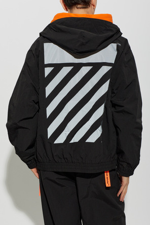 L/AB c/o Off-White Hooded nylon jacket
