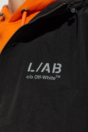 L/AB c/o Off-White Hooded nylon jacket