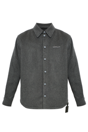 Cashmere shirt with embroidered logo