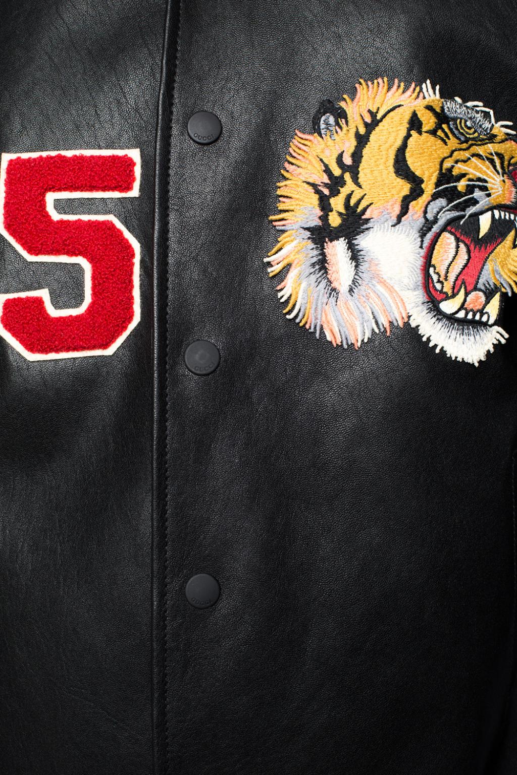 gucci tiger leather jacket