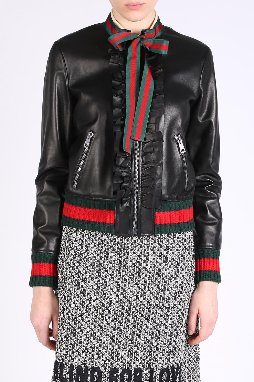 womens gucci leather jacket