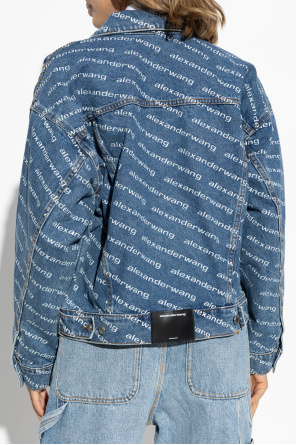 Alexander Wang Kurtka jeansowa z logo