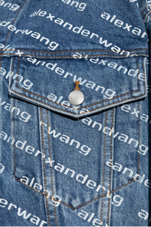 Alexander Wang Kurtka jeansowa z logo