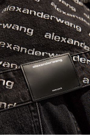 Alexander Wang Denim black jacket with logo