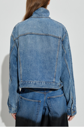 Alexander Wang Denim jacket with stand-up collar
