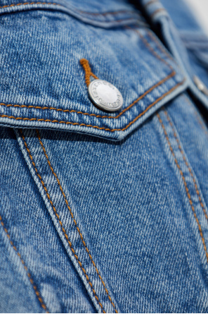 Alexander Wang Denim jacket with stand-up collar