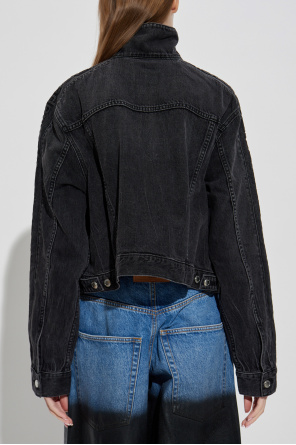 Alexander Wang Denim jacket with stand-up collar