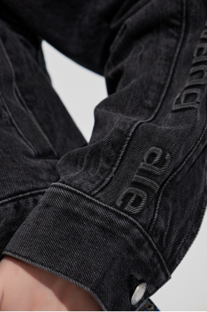 Alexander Wang Denim jacket with stand-up collar