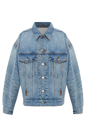 Denim jacket with ‘Vintage’ motif