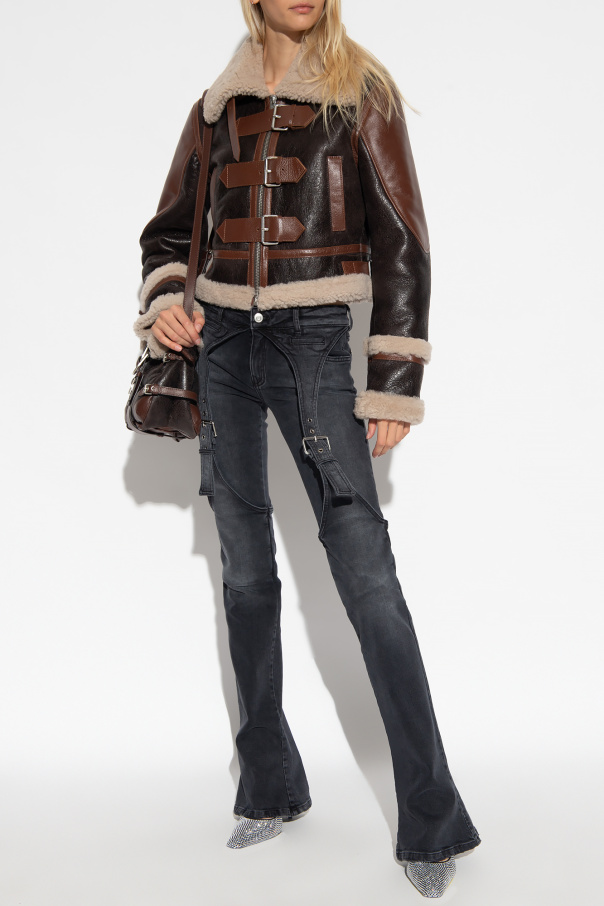 Blumarine Shearling jacket in bovine leather