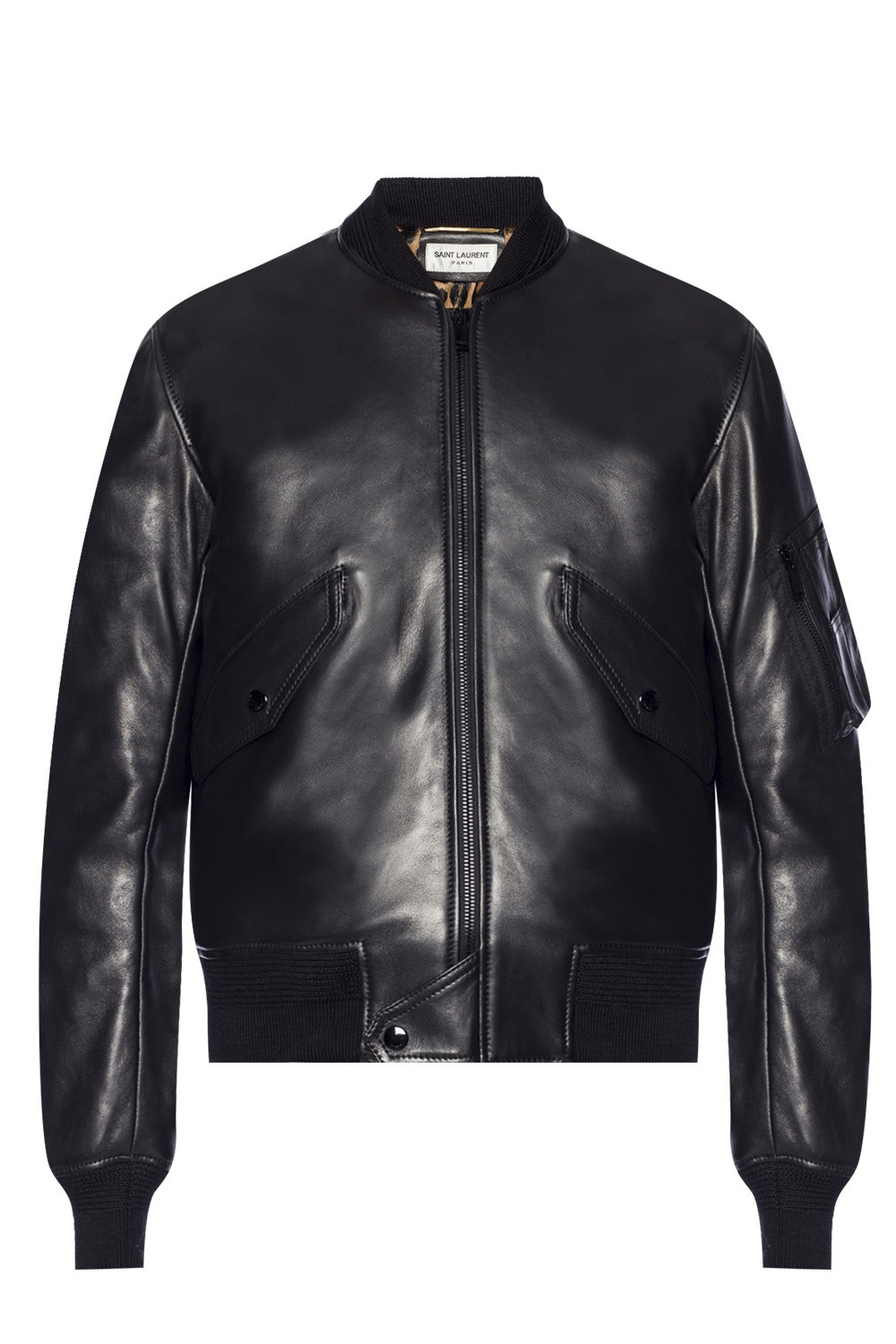 ysl leather bomber jacket