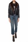 Saint Laurent BLACK Fur-trimmed jacket