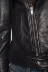 Saint Laurent BLACK Fur-trimmed jacket