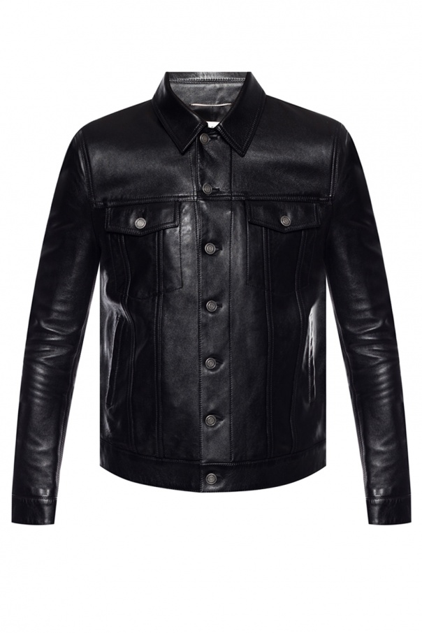 Saint Laurent saint laurent leather bomber jacket item