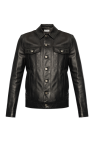 Saint Laurent BLACK Leather jacket with pockets