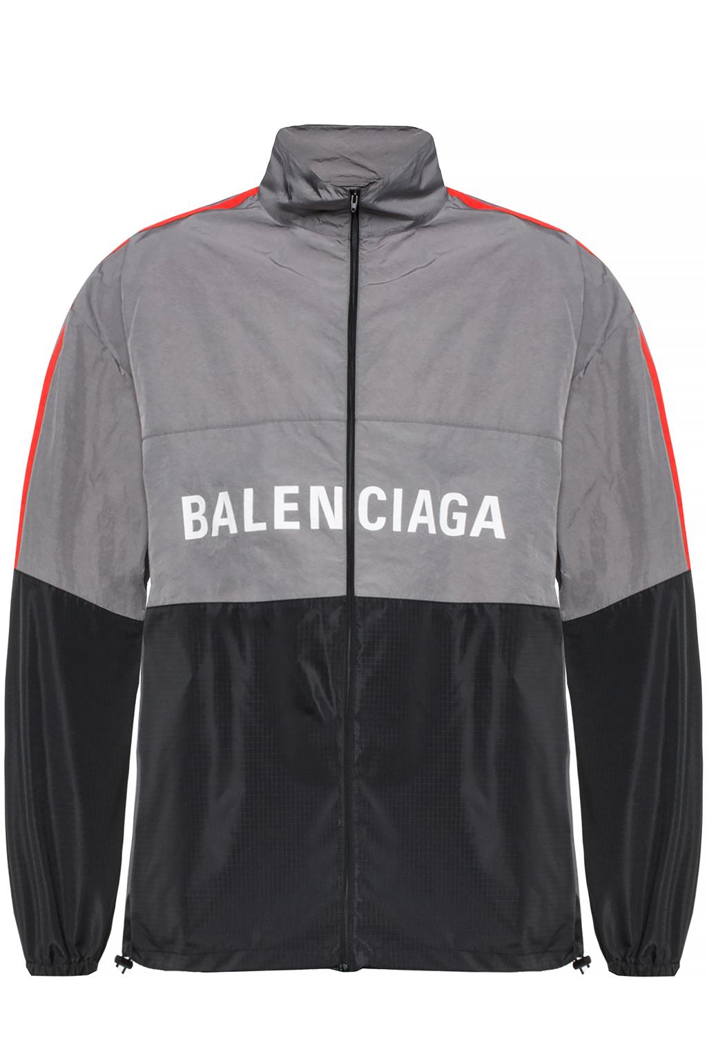 BALENCIAGA 1990 Women Rain Jacket In Black Nylon With Multilanguage Logo  Print  eBay
