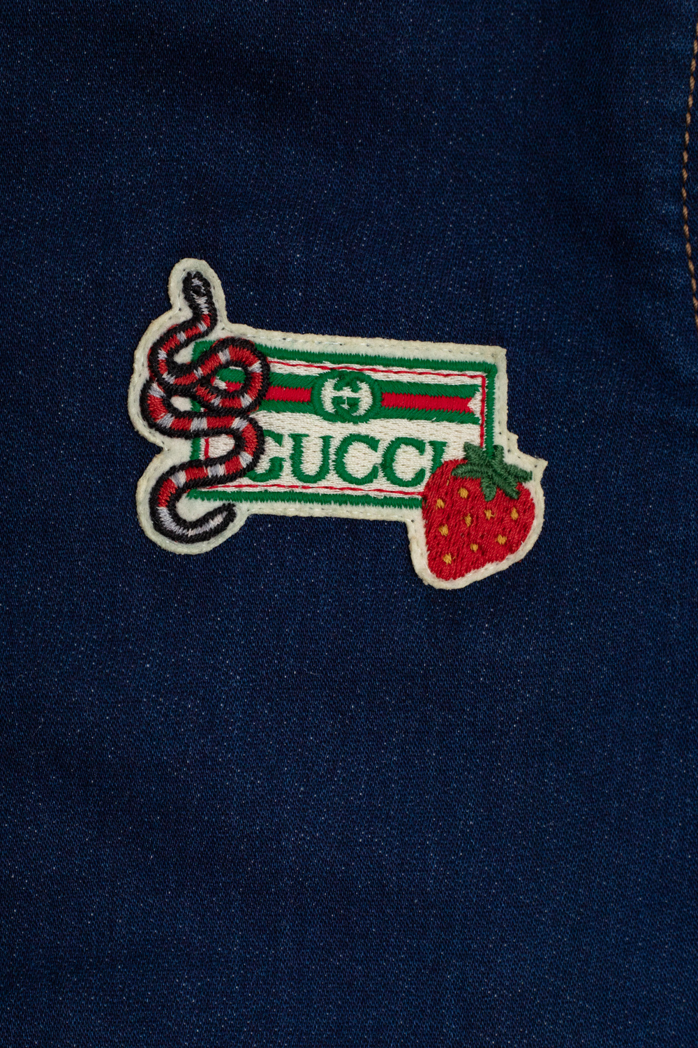 Gucci Kids Borsa Gucci Padlock in tela siglata con decoro floreale e pelle rossa