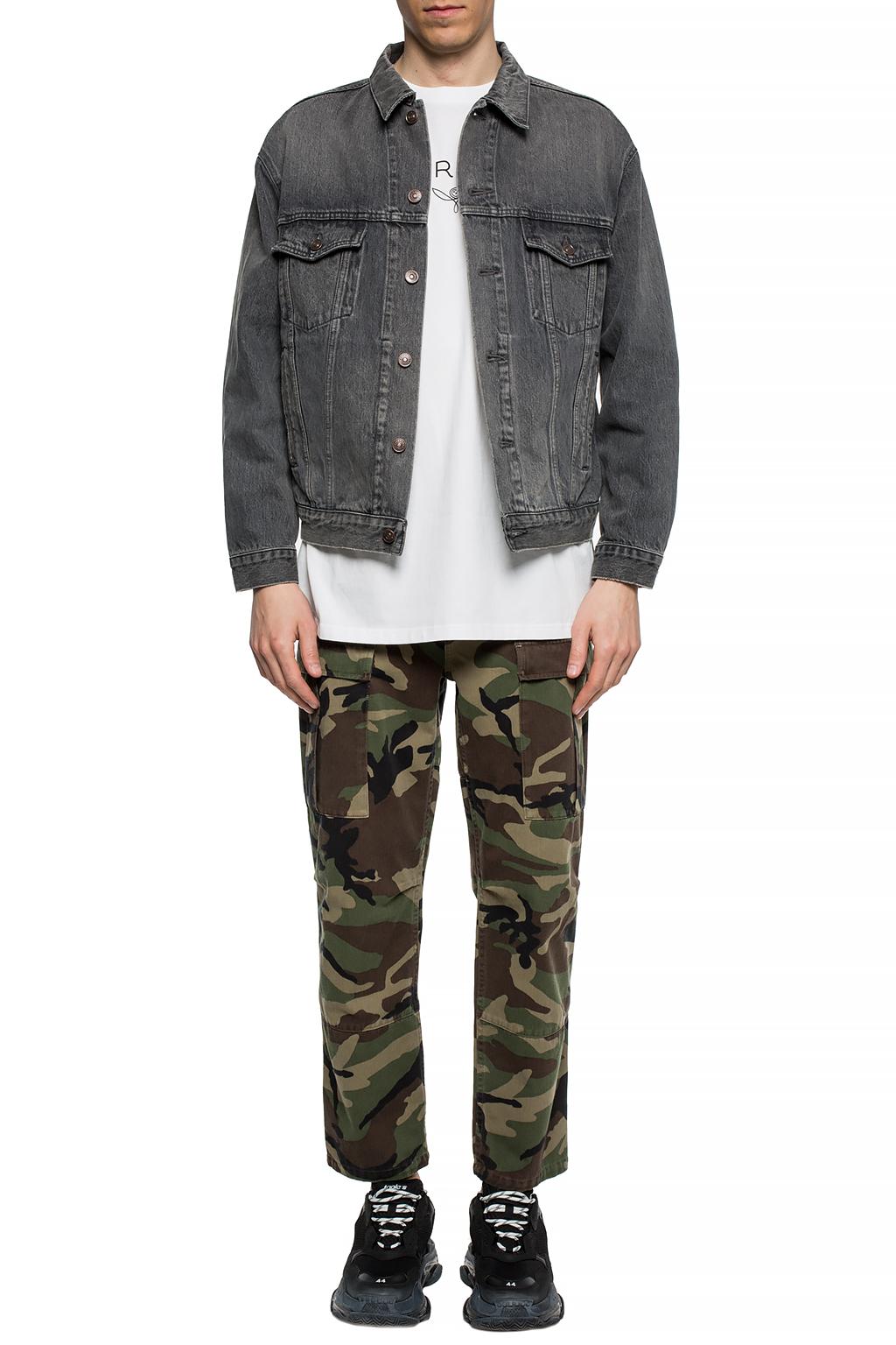 Balenciaga Camouflage-Print Denim Jacket