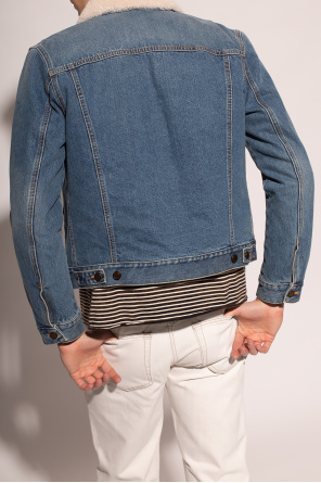 Saint Laurent Denim jacket with shearling trim
