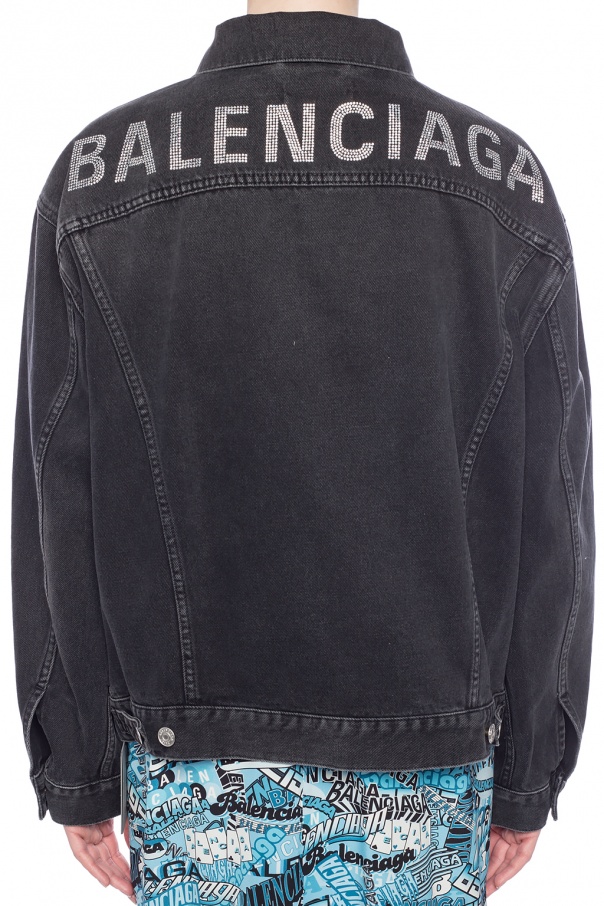 Denim jacket with logo Balenciaga - Vitkac France