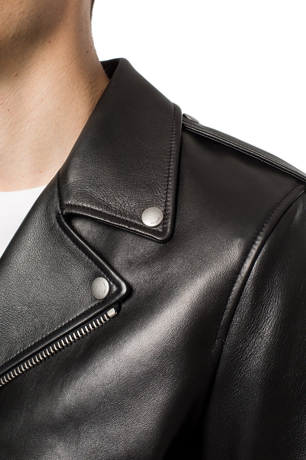 saint laurent leather blazer