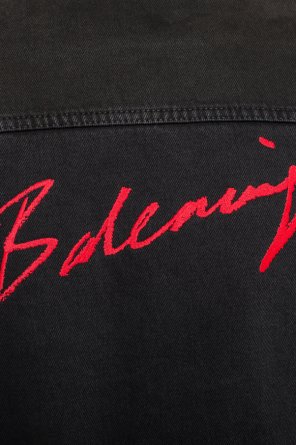 Balenciaga Kurtka jeansowa z wyszytym logo