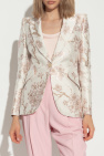 Alexander McQueen cream Floral Pattern Blazer