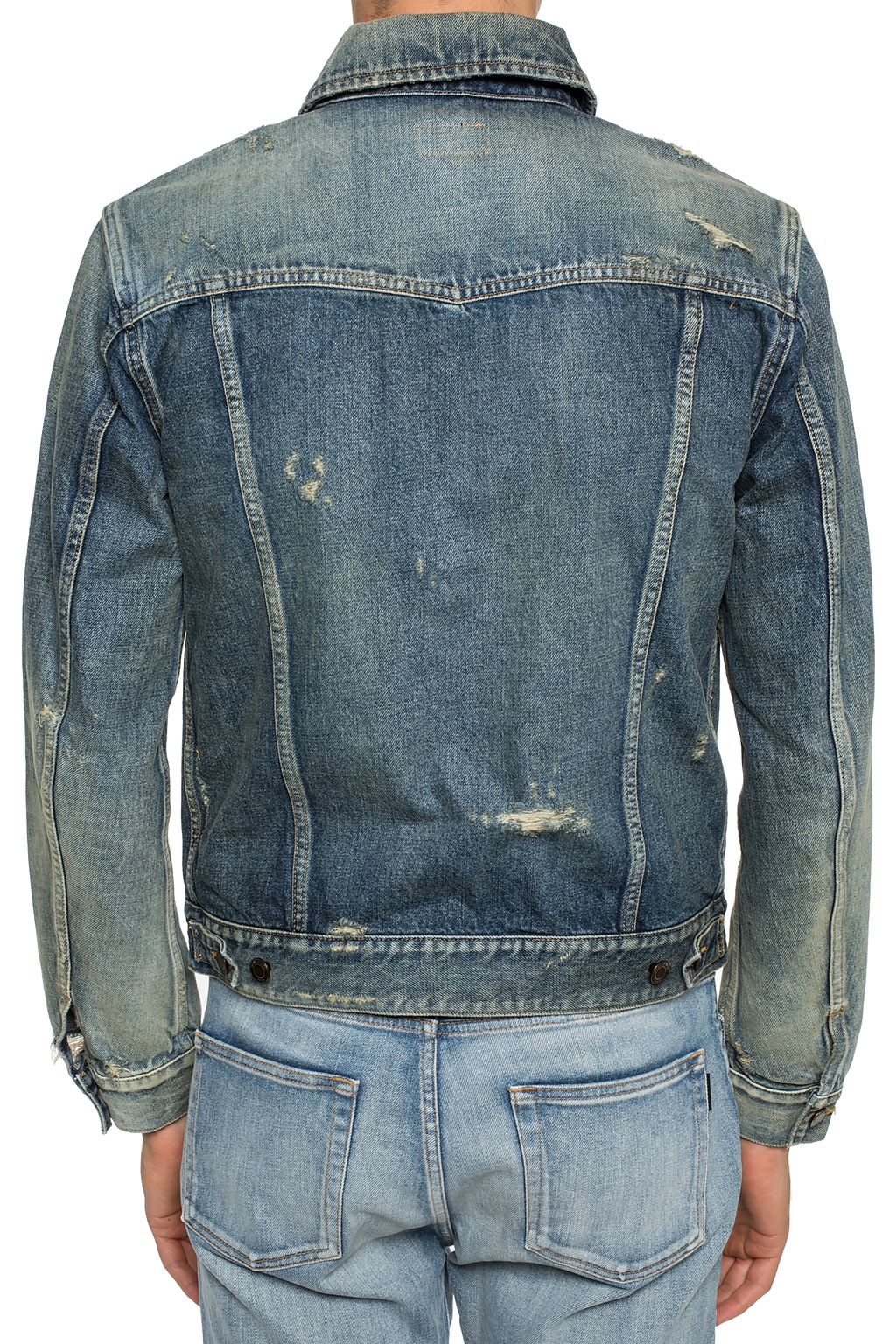 raw edge jean jacket