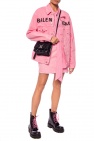 Balenciaga PINK Logo-embroidered denim jacket