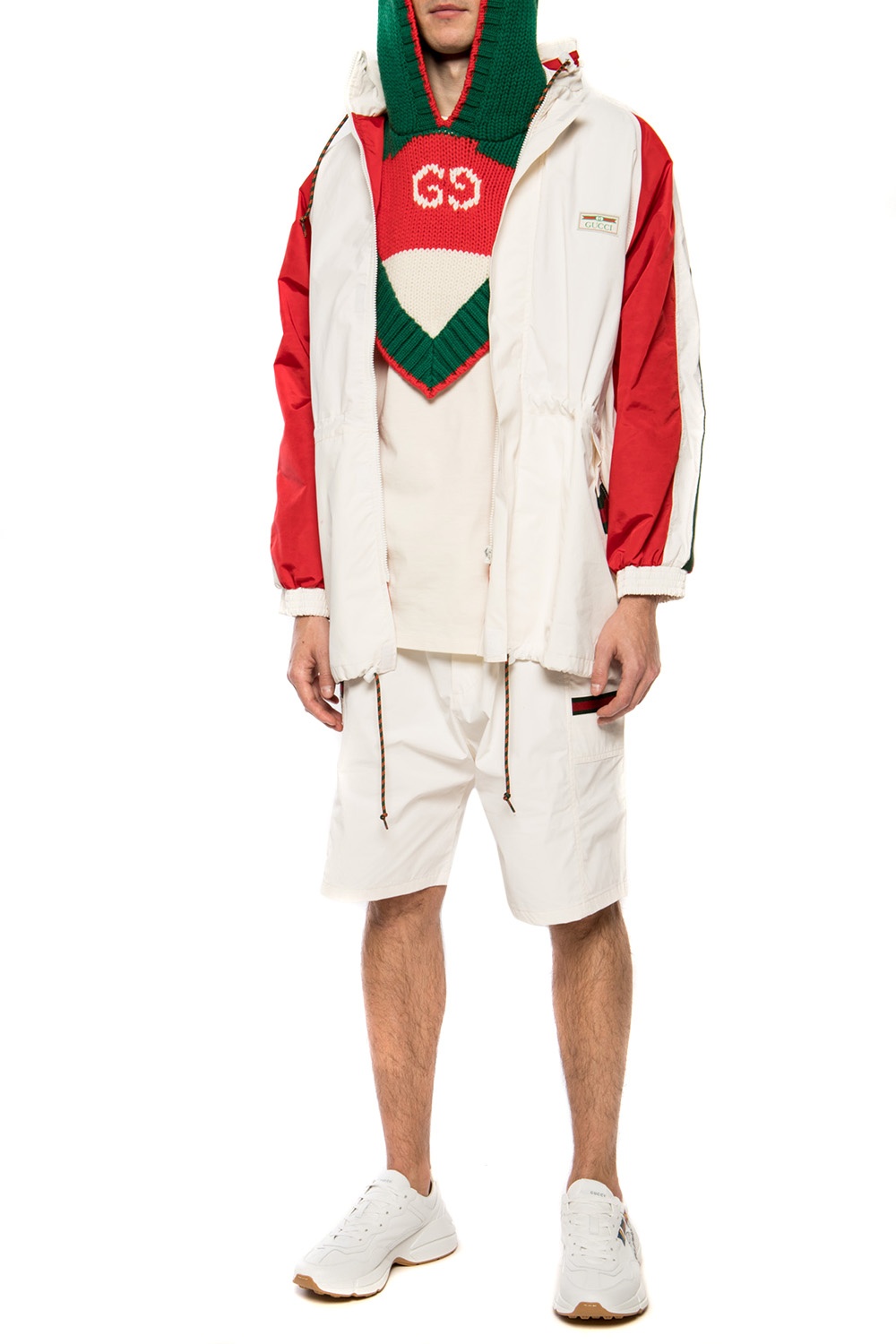 gucci Season Rain jacket with ‘Web’ stripes