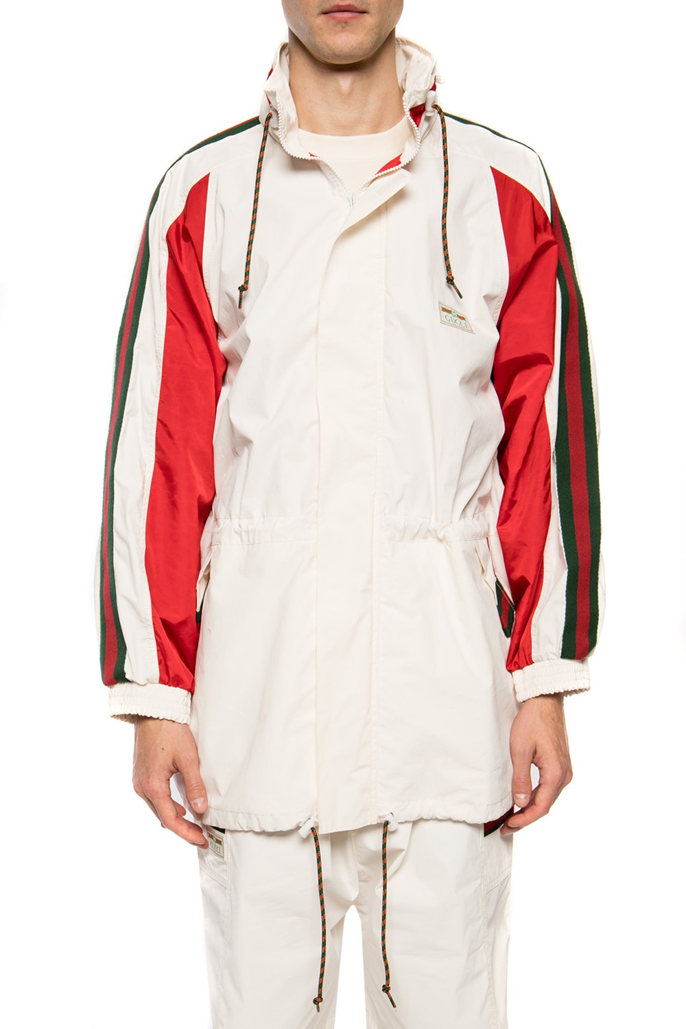 gucci Season Rain jacket with ‘Web’ stripes