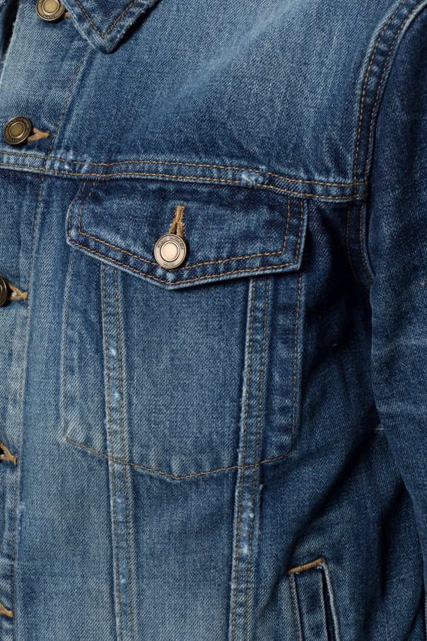 Denim jacket with holes Saint Laurent - Vitkac Sweden