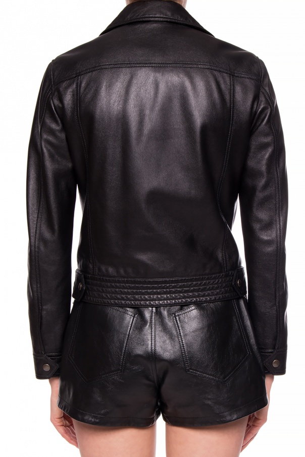 Leather Biker Jacket Saint Laurent Ietp Us