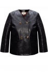 Gucci Leather jacket with logo