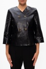 Gucci Leather jacket with logo