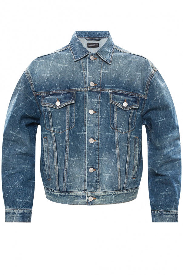 Balenciaga Denim Odlo jacket with logo