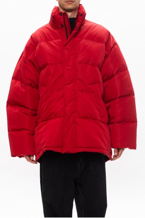 Balenciaga Checked Down Jacket in Red for Men  Lyst