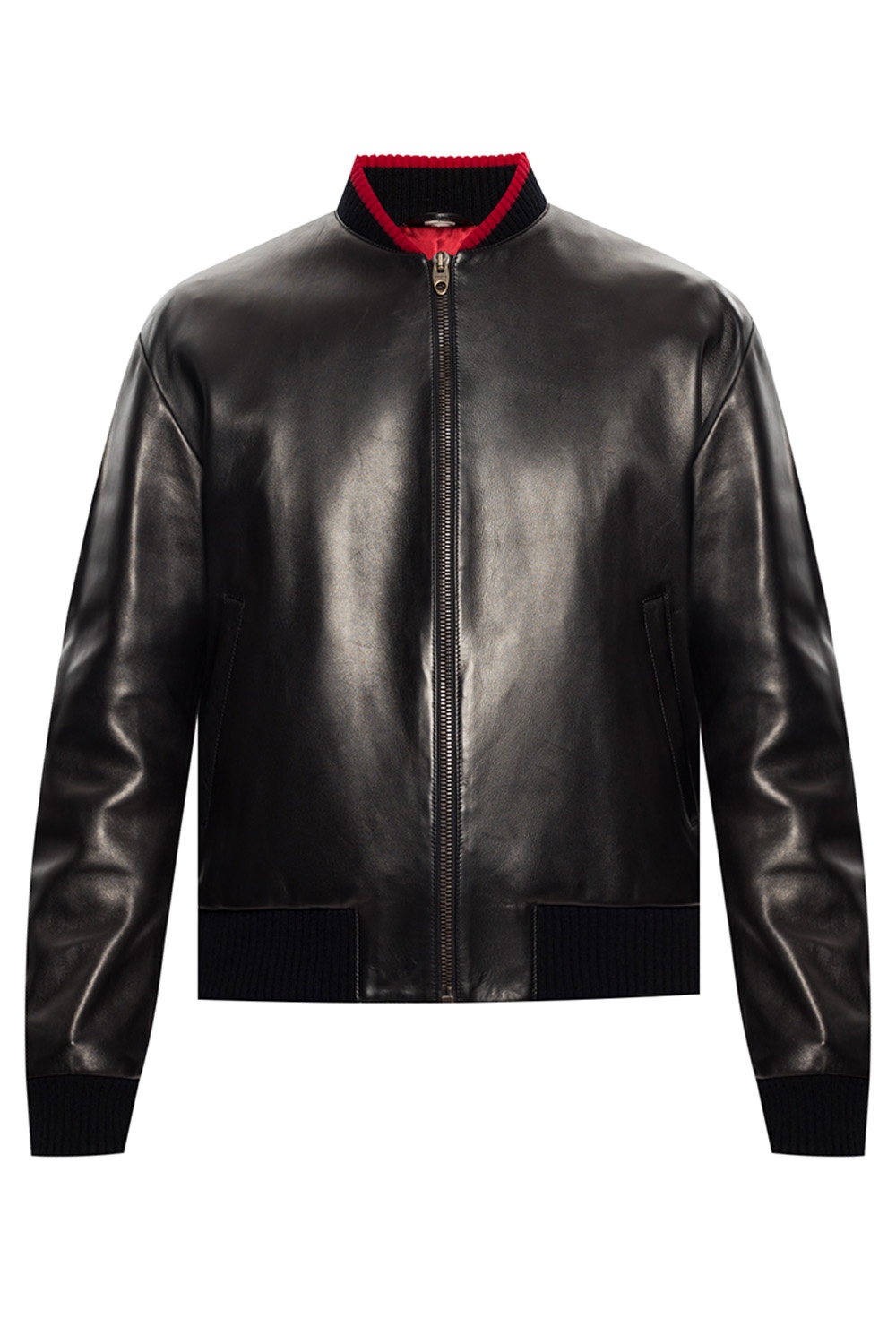 Gucci Leather bomber jacket