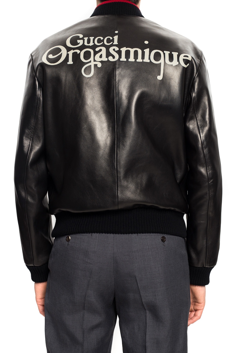 Gucci Leather bomber jacket