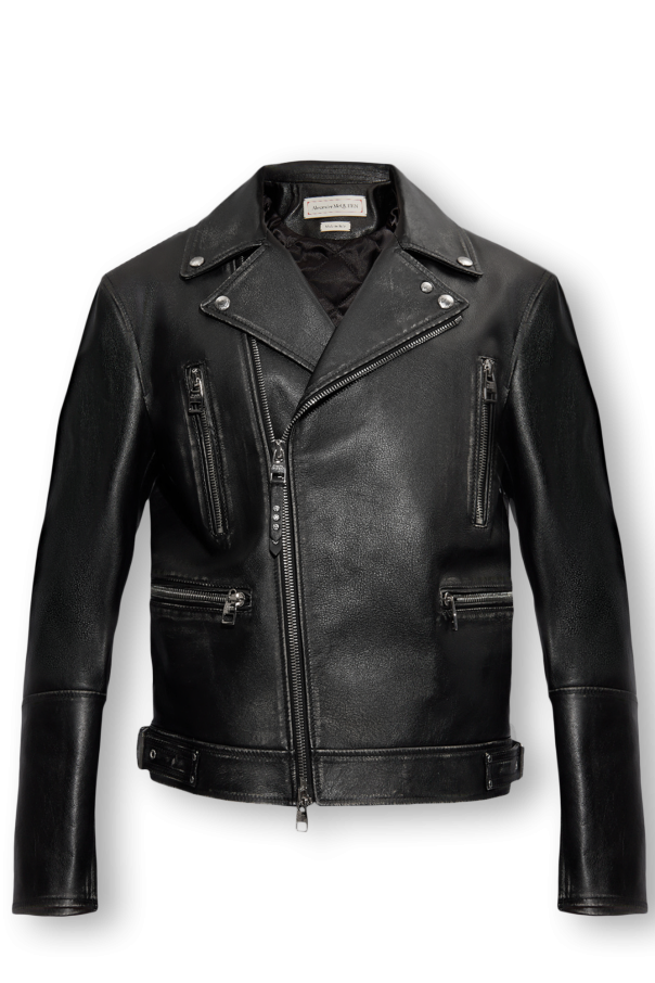Leather biker jacket od Alexander McQueen