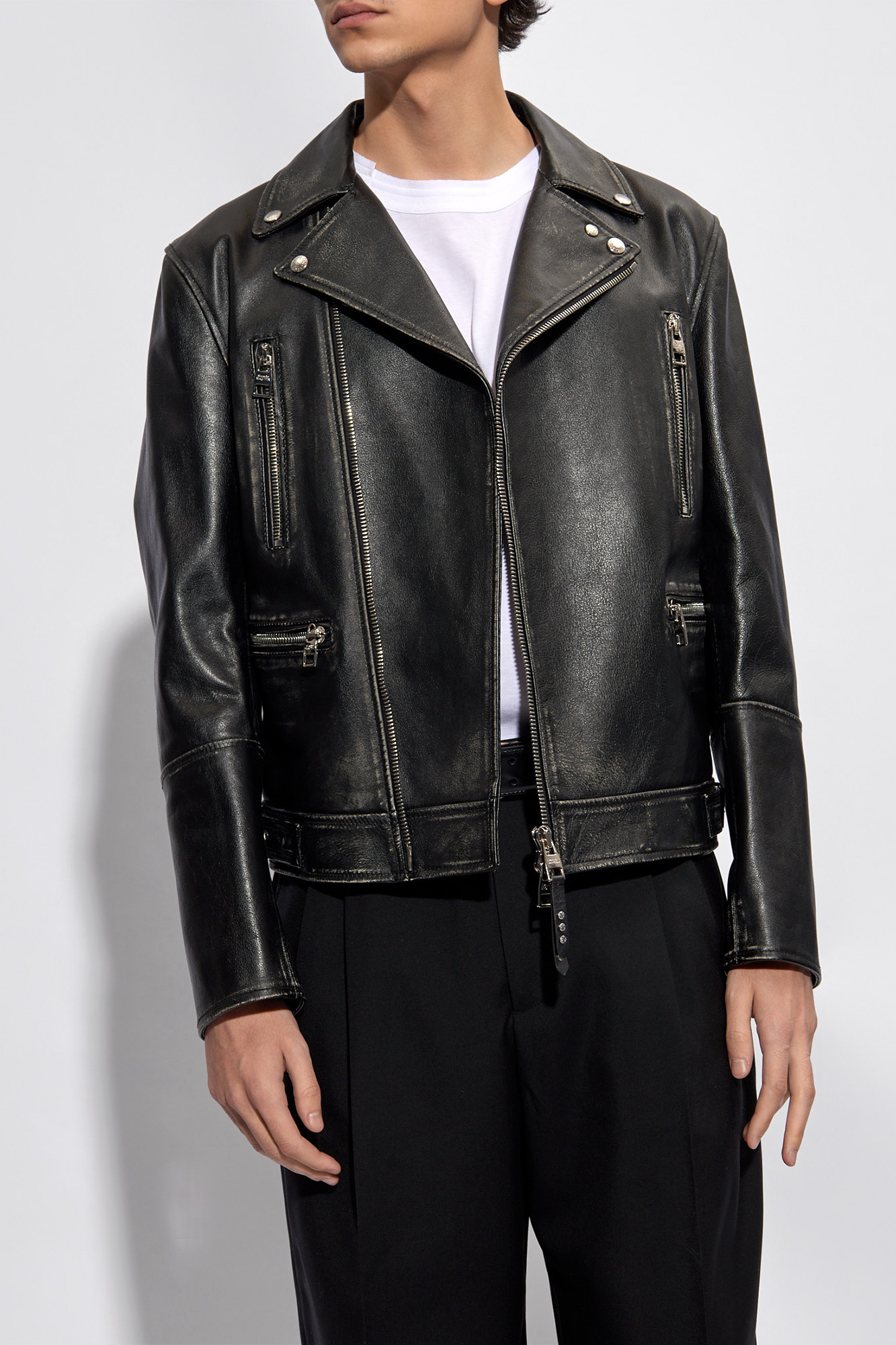 Alexander McQueen Leather biker SLEEVES