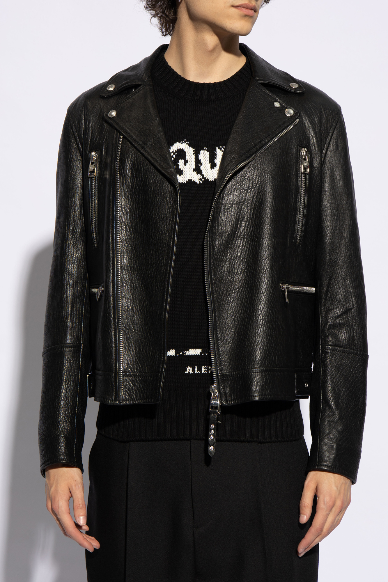 Alexander McQueen Leather biker jacket | Men's Clothing | Vitkac