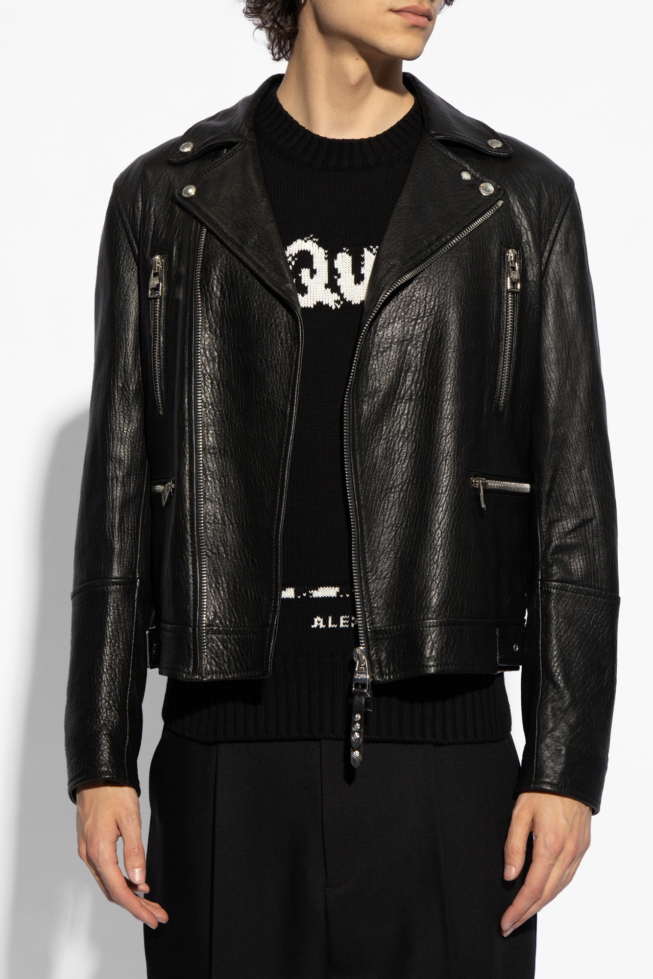 Alexander McQueen Leather biker jacket | Men's Clothing | Vitkac