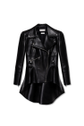 Alexander McQueen Leather jacket with peplum hem