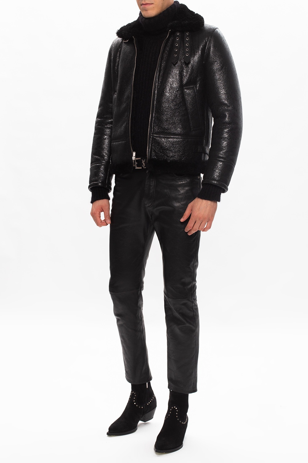 saint laurent aviator jacket