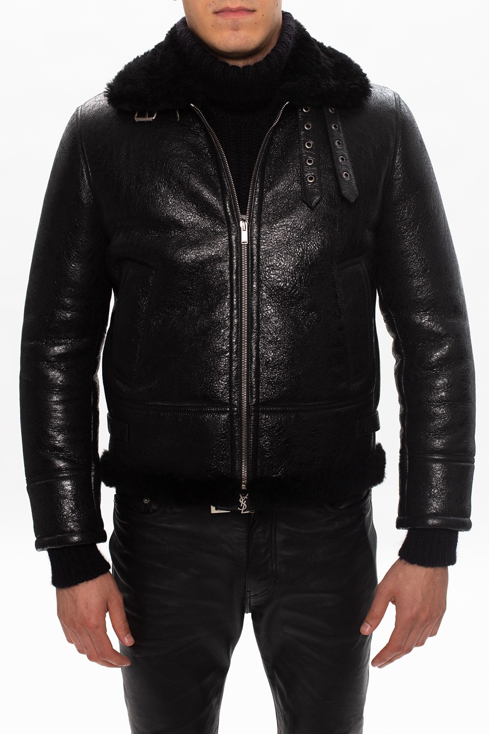 saint laurent aviator jacket