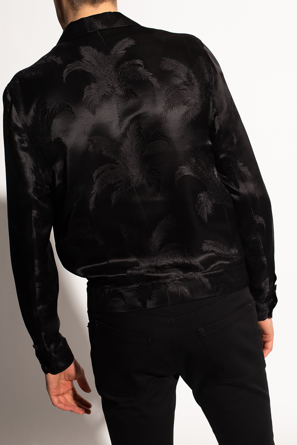 Saint Laurent Crocodile Embossed Jacket in Black for Men