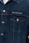 Balenciaga Denim Track jacket with logo