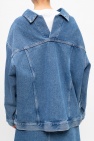 Balenciaga BLUE Denim jacket with stitching details