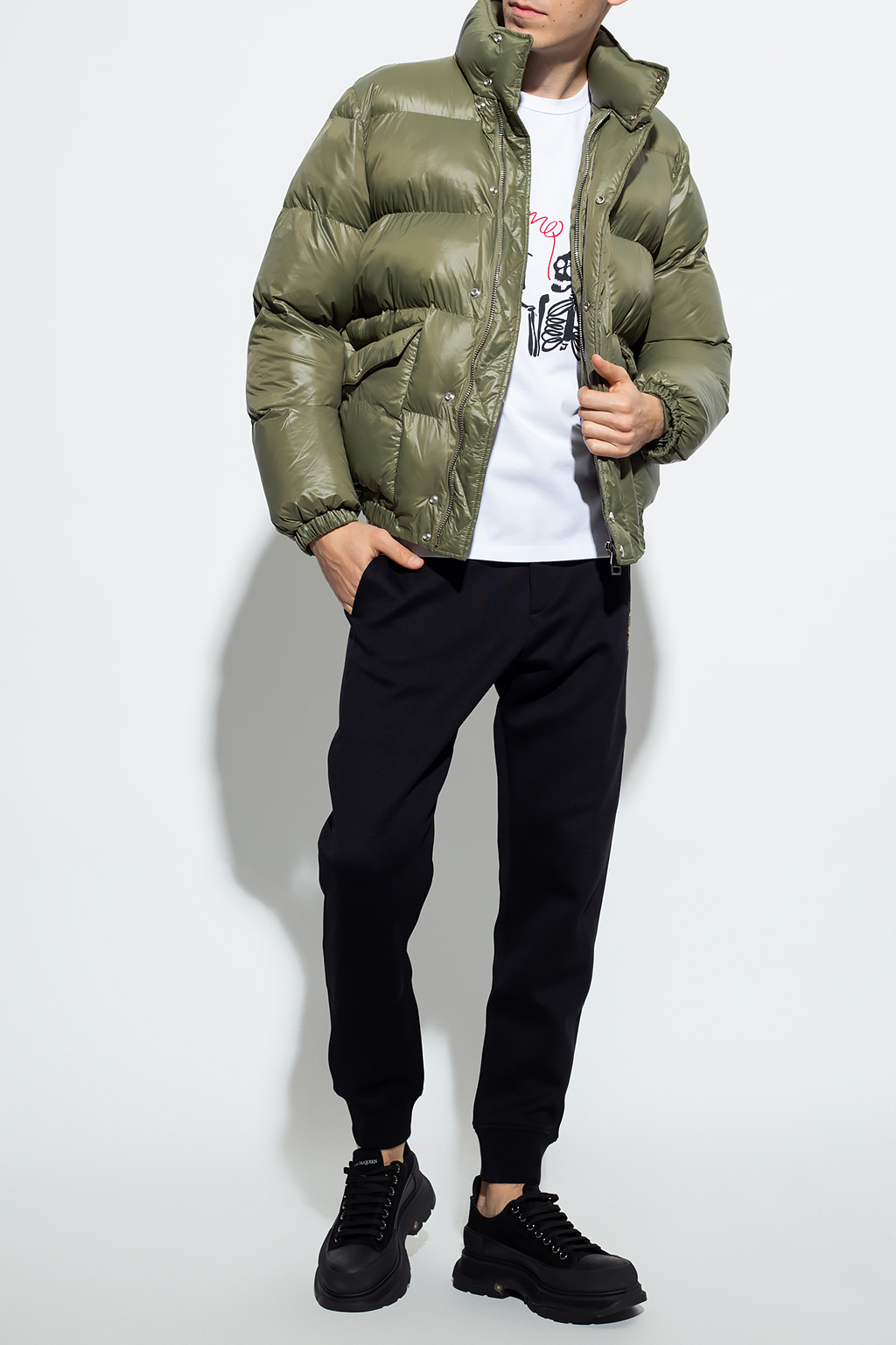 Alexander McQueen Insulated jacket with high collar | Men's Clothing ...